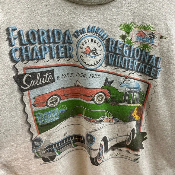 Vintage Gray and Teal Graphic Tee - Picture 4 of 6